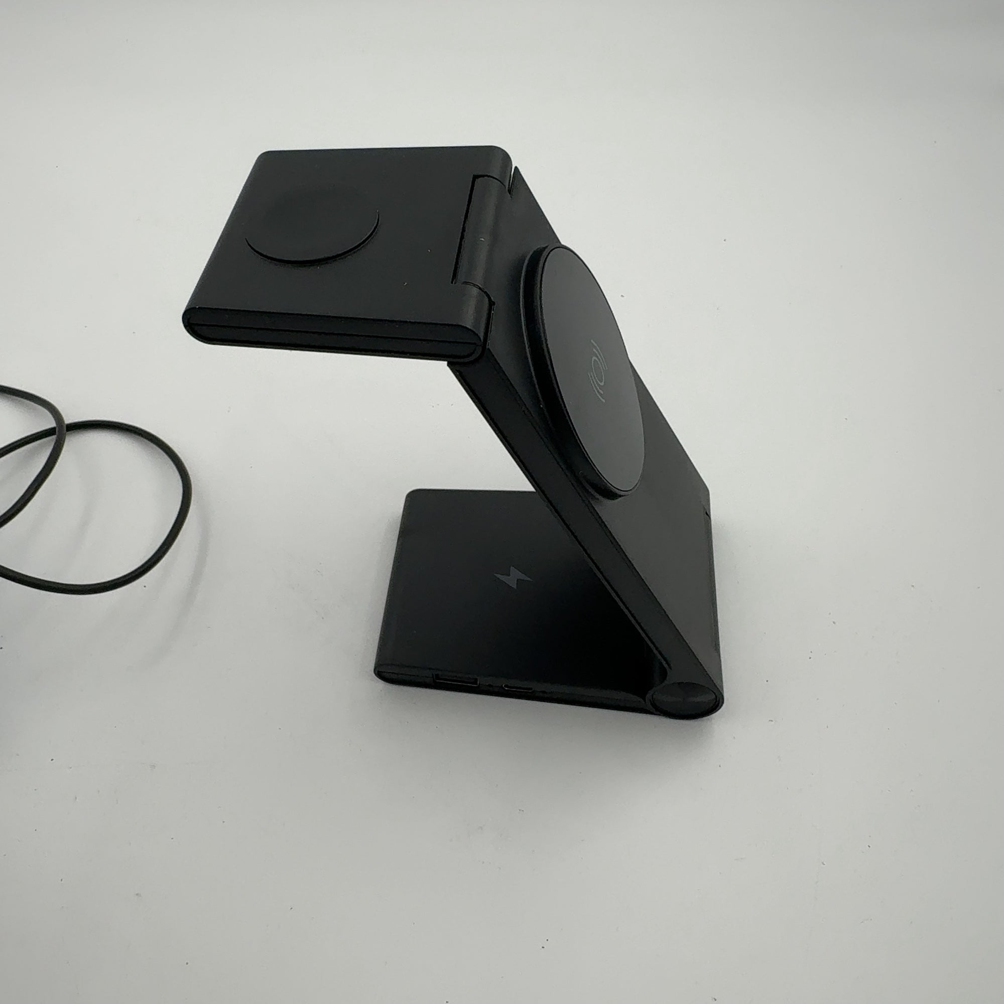Just Wireless 3-In-1 Magnetic Wireless Charger - Black: Usb-C, Magsafe Compatible