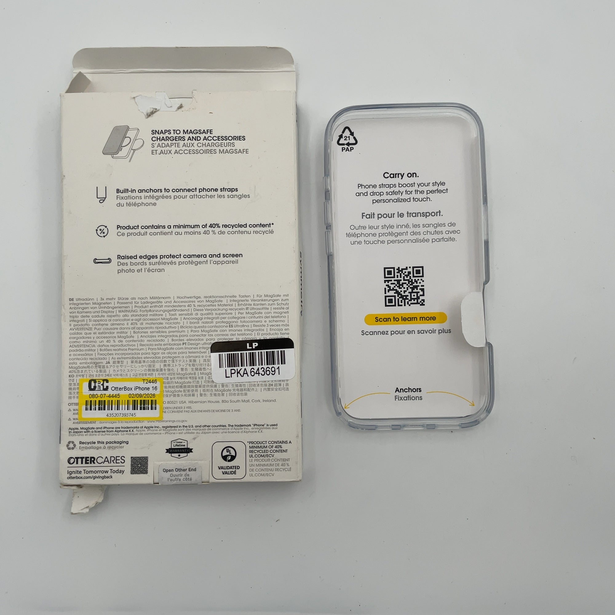 Otterbox Iphone 16 Pro Symmetry Series Case With Magsafe - Clear: Solid Plastic Design