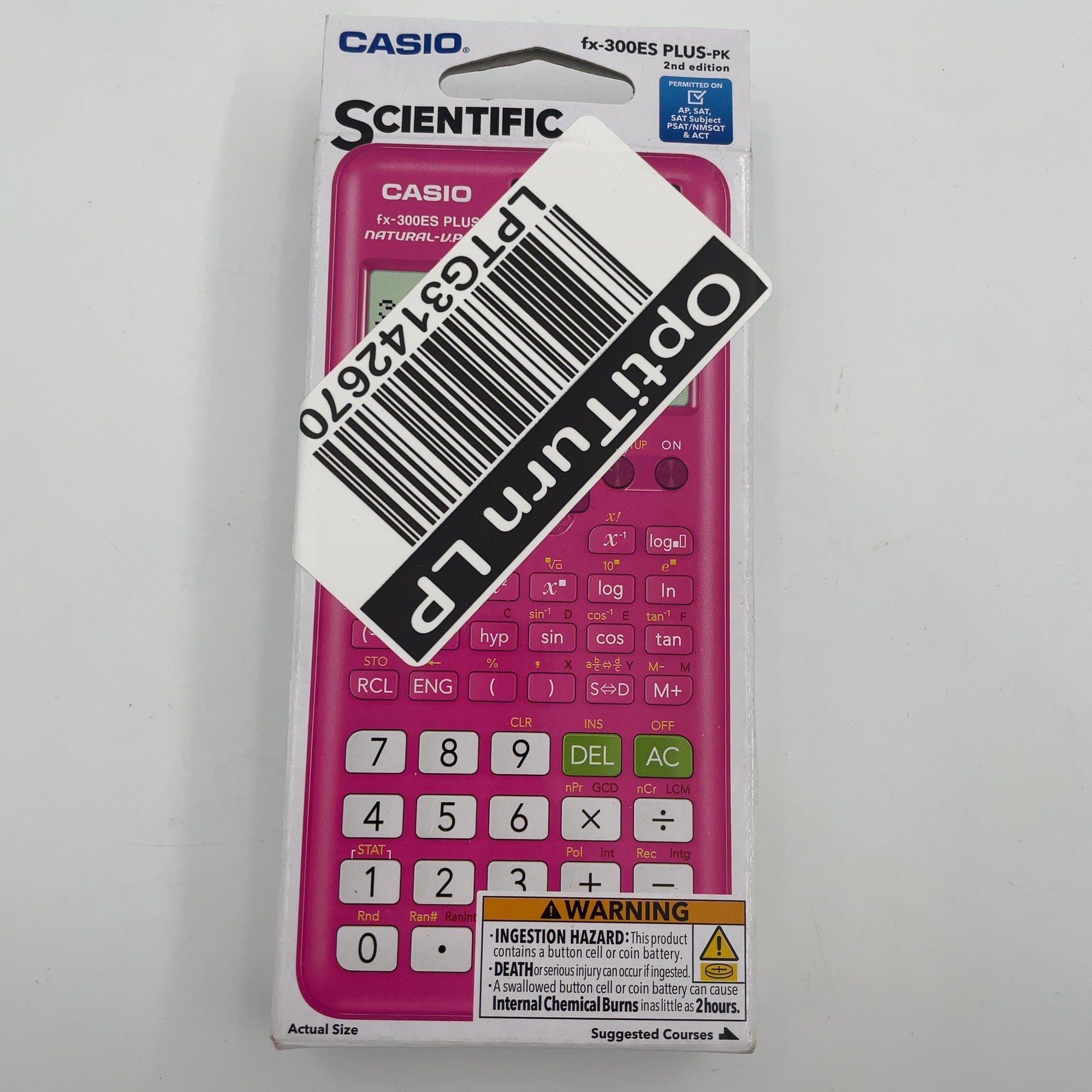 Casio Fx-300 Scientific Calculator - Pink: Act, Sat, Ap Exam Approved