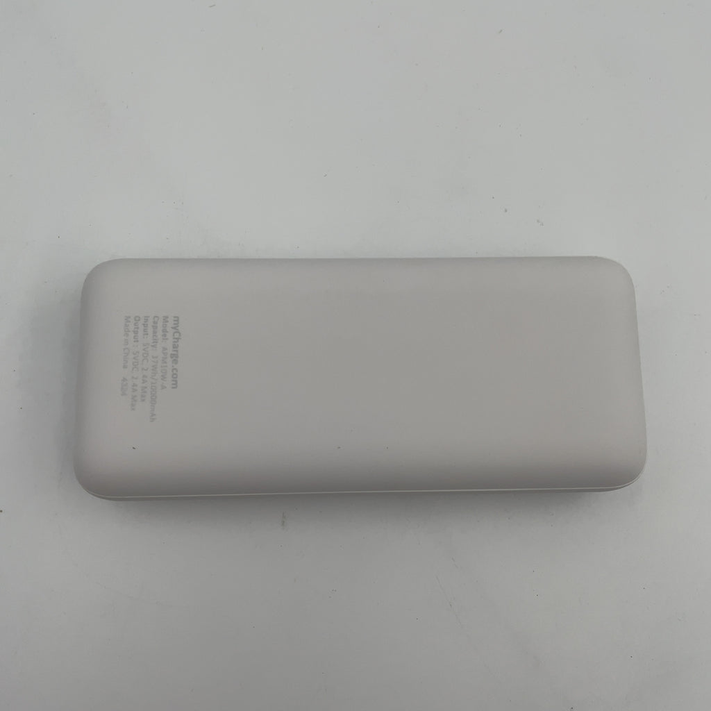 Mycharge 10000Mah Power & Go Power Bank - White: Charge Indicator Light, 12V Output