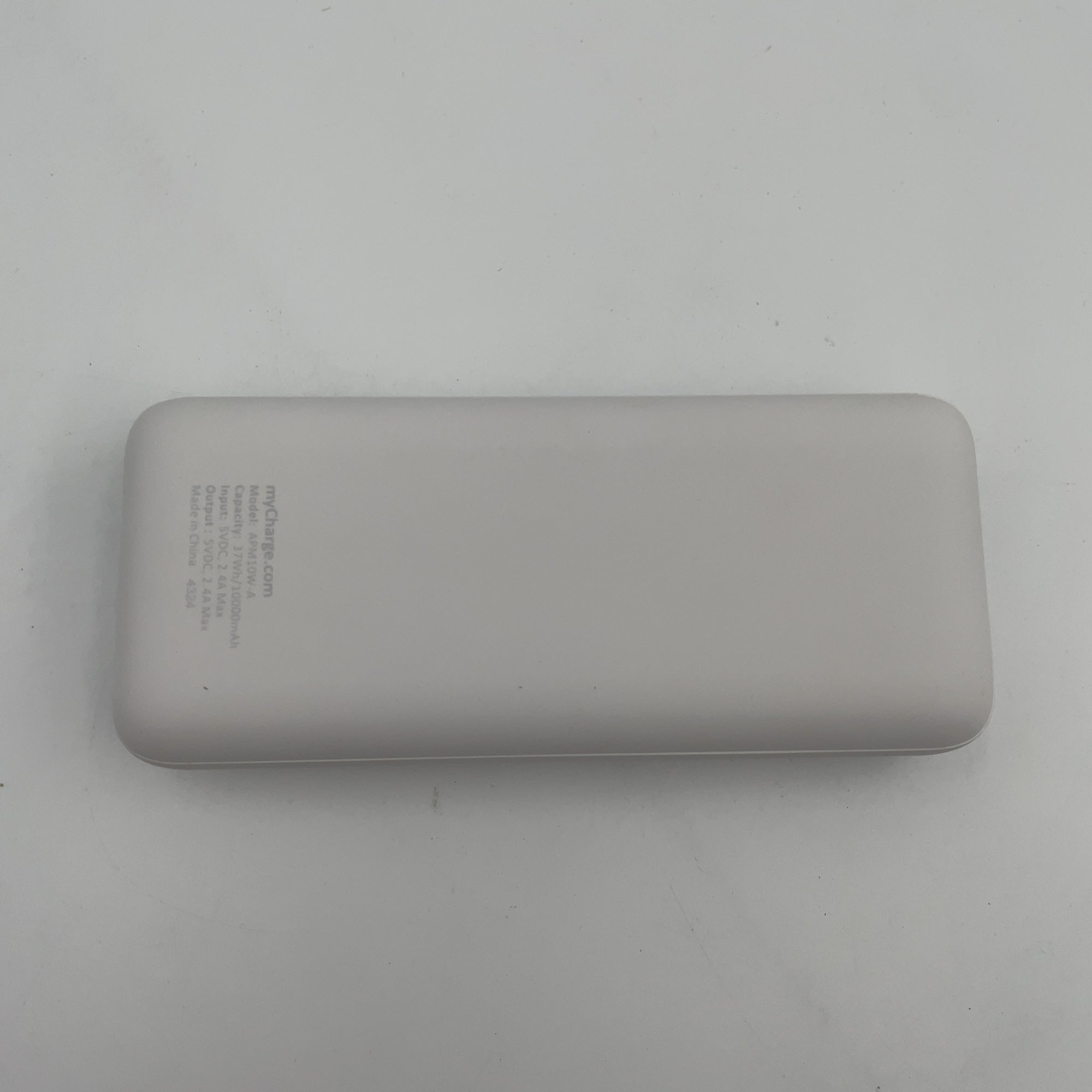 Mycharge 10000Mah Power & Go Power Bank - White: Charge Indicator Light, 12V Output