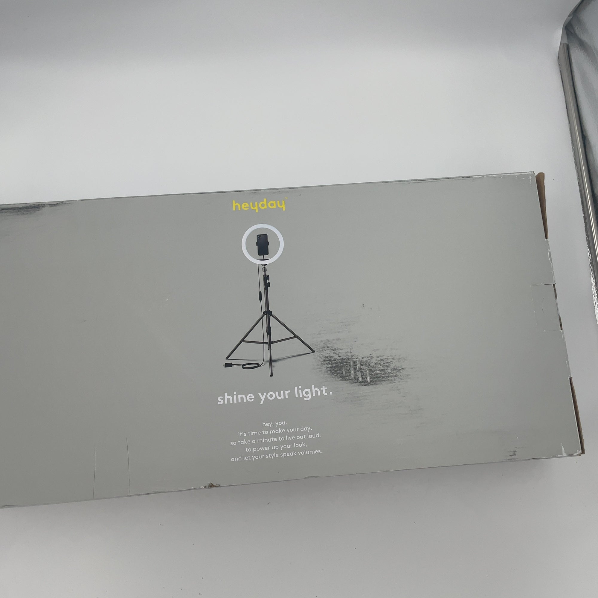 12" Rgb Ring Light With Tripod - Heyday Black: Iron & Abs, Mobile Device Stand