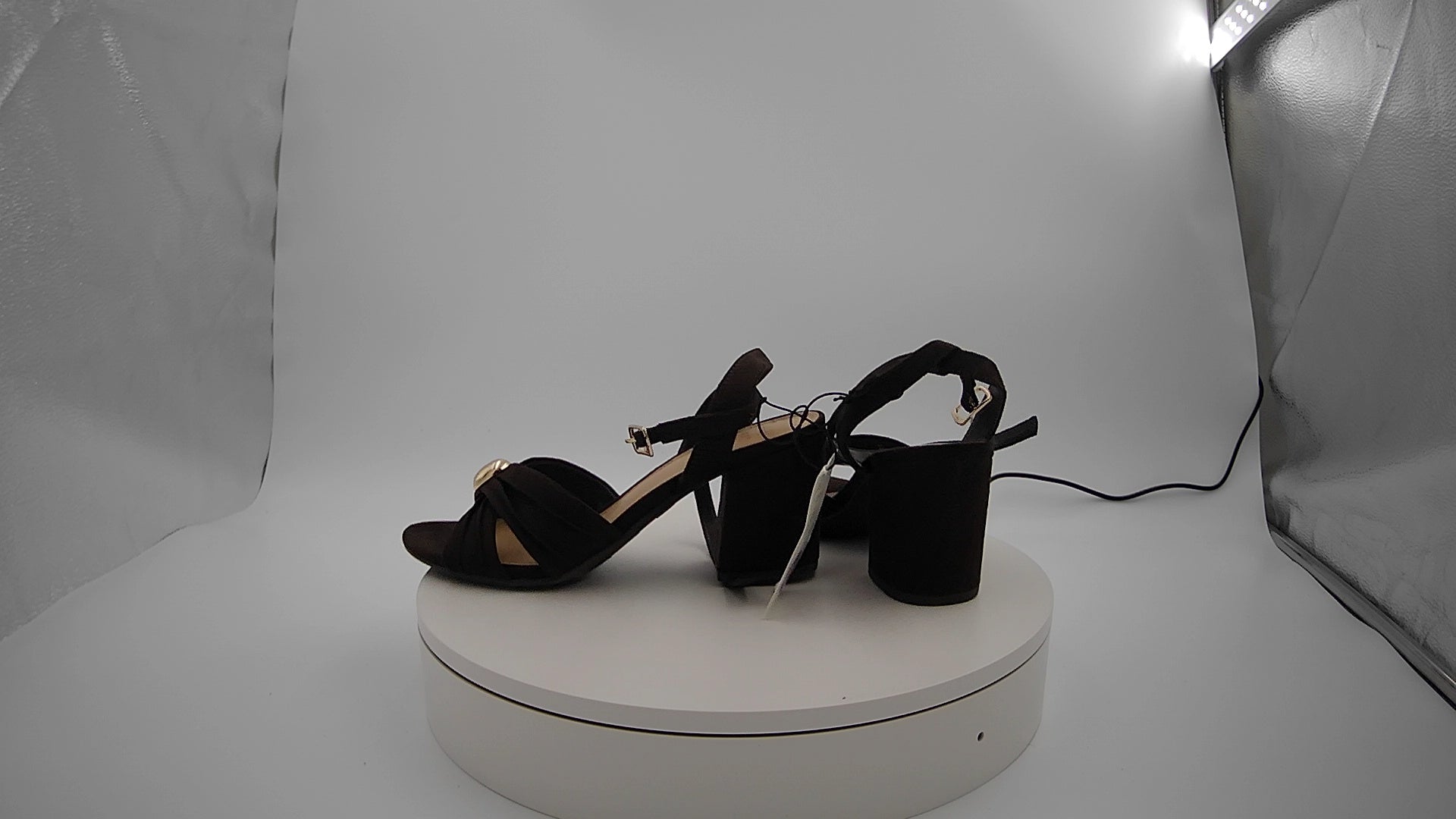 Women’s Bibi Strappy Peep Toe Heels – A New Day Brown 6.5