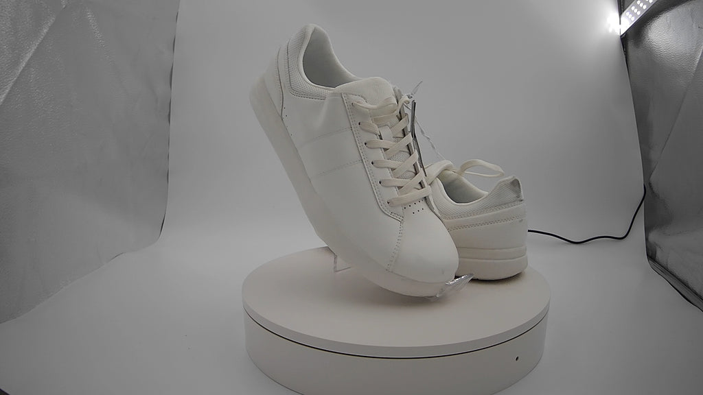 Men's Scout Sneakers - Goodfellow & Co White 13: Lace-Up, Cushioned Footbed, Mesh Construction