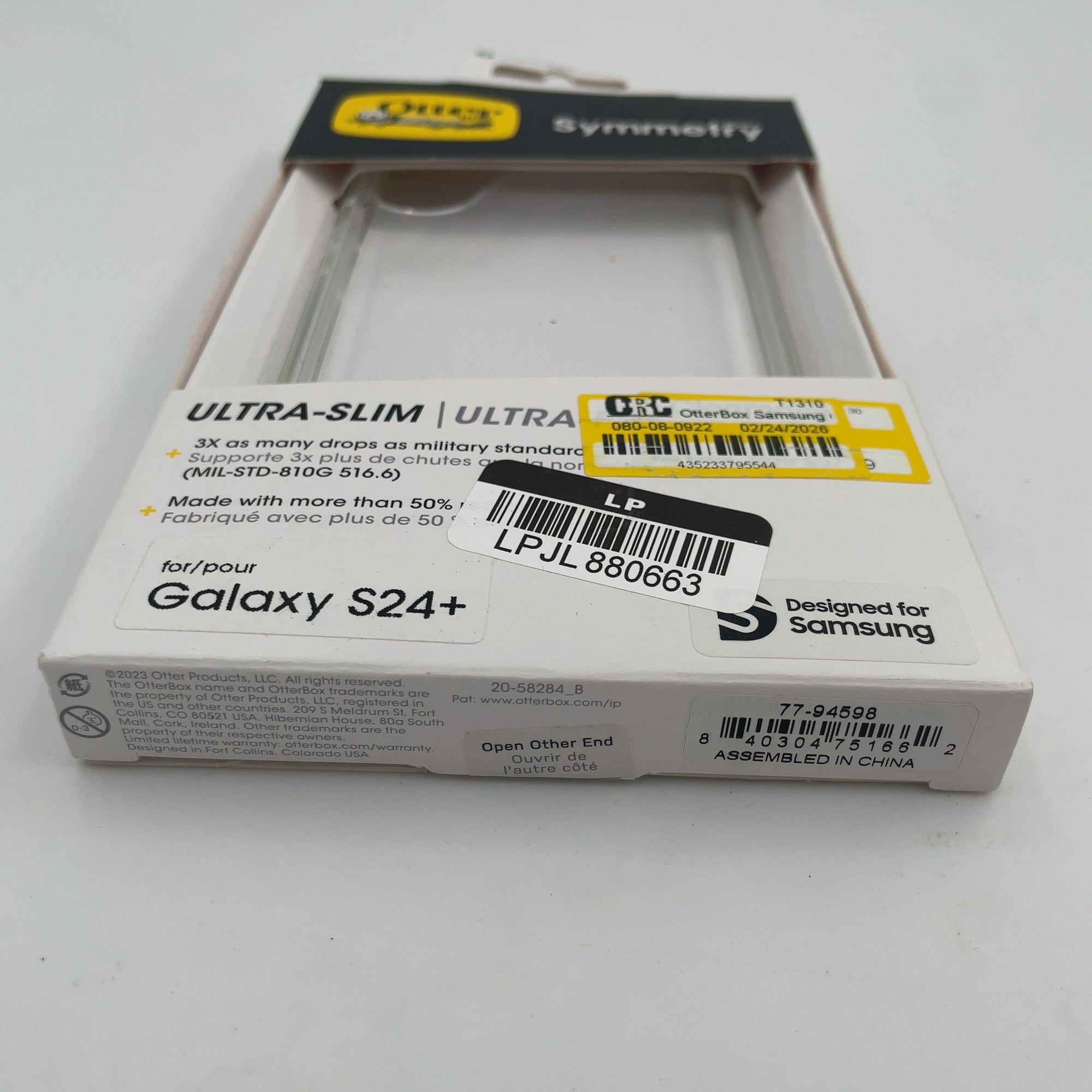 Otterbox Samsung Galaxy S24+ Symmetry Series Case - Clear: Scratch & Bump Resistant