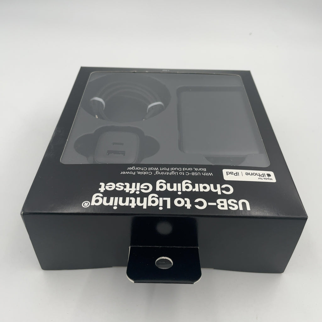 Gems Usb-C To Lightning Charging Gift Set With 5000Mmah Power Bank, Cable, And Wall Charger - Black (Please Be Advised That Sets May Be Missing Pieces Or Otherwise Incomplete.)