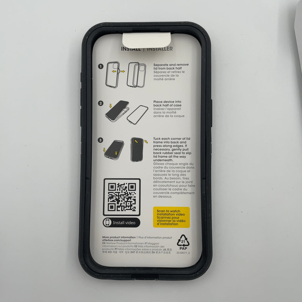 Otterbox Iphone 15 Pro Max Defender Series Pro Xt Clear Case - Dark Side: Bump-Resistant Polycarbonate