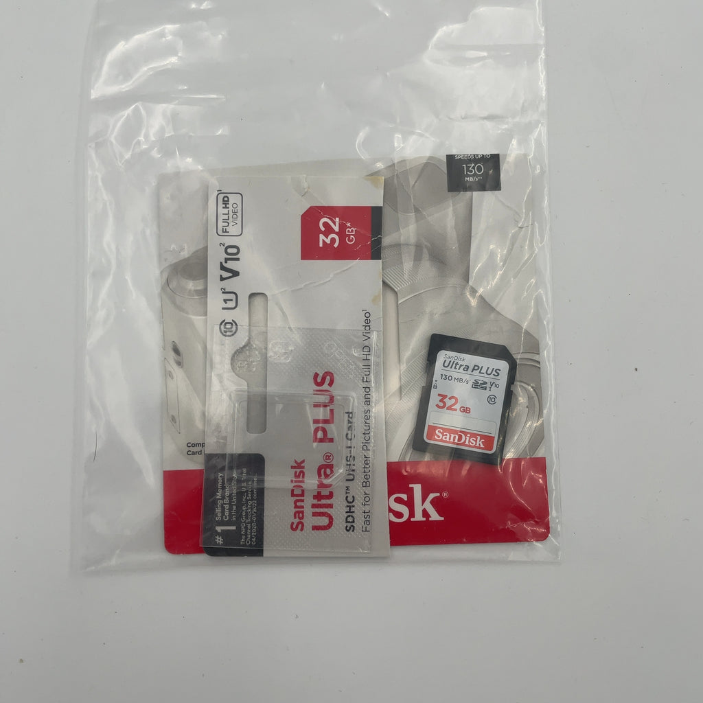 Sandisk Ultra Plus 32Gb Sd Memory Card: 130Mbps Data Transfer, Black