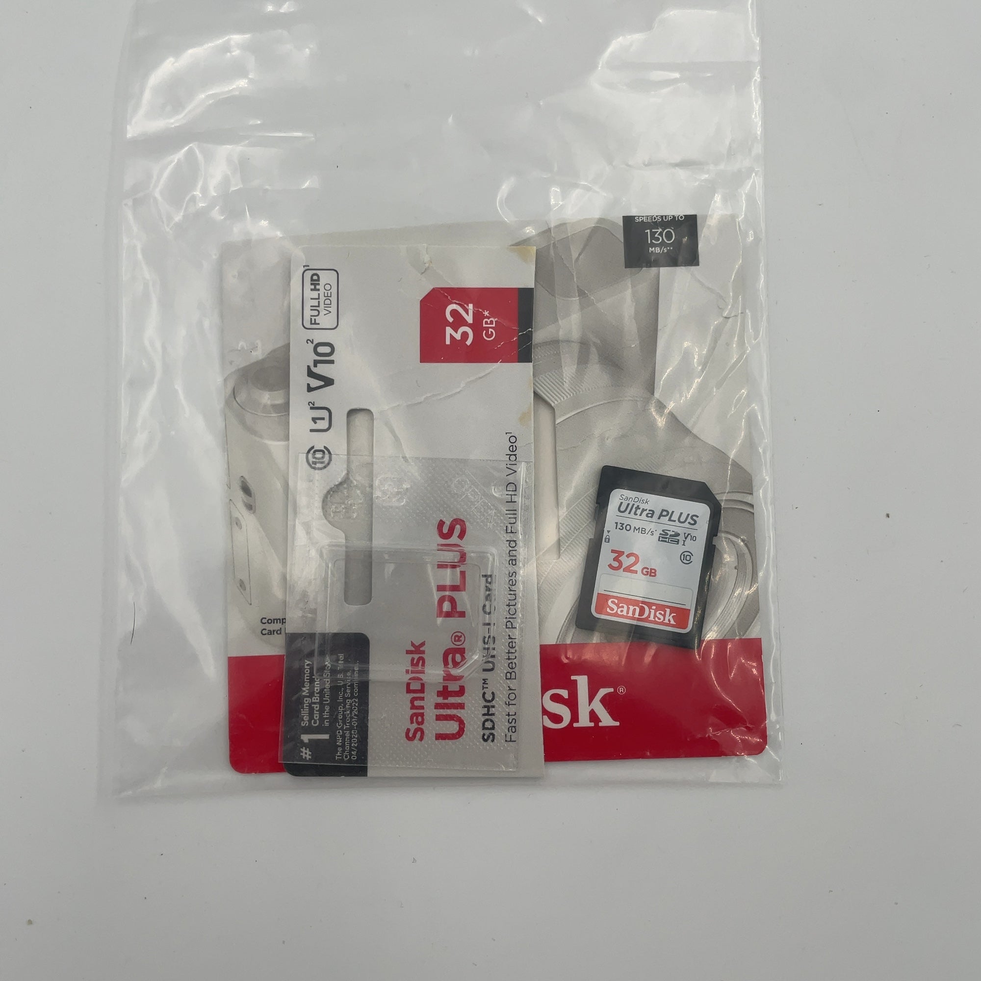 Sandisk Ultra Plus 32Gb Sd Memory Card: 130Mbps Data Transfer, Black