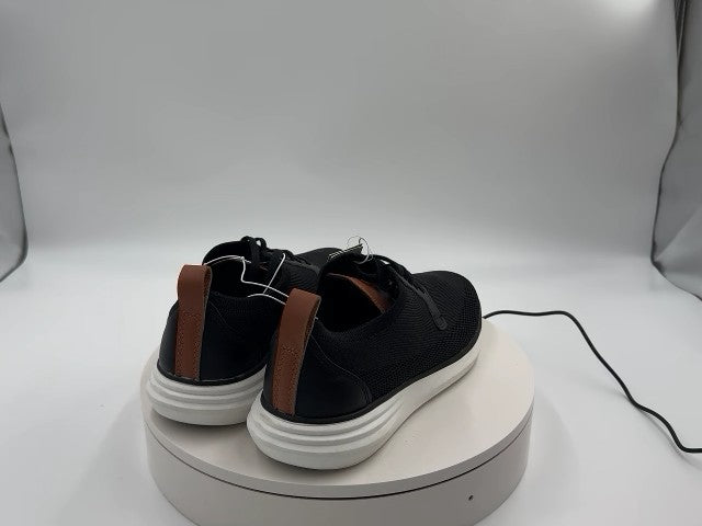 Men's Zeke Knit Dress Sneakers - Goodfellow & Co Black 7: Lace-Up, Cushioned Footbed, Memory Foam Insole, Faux Leather