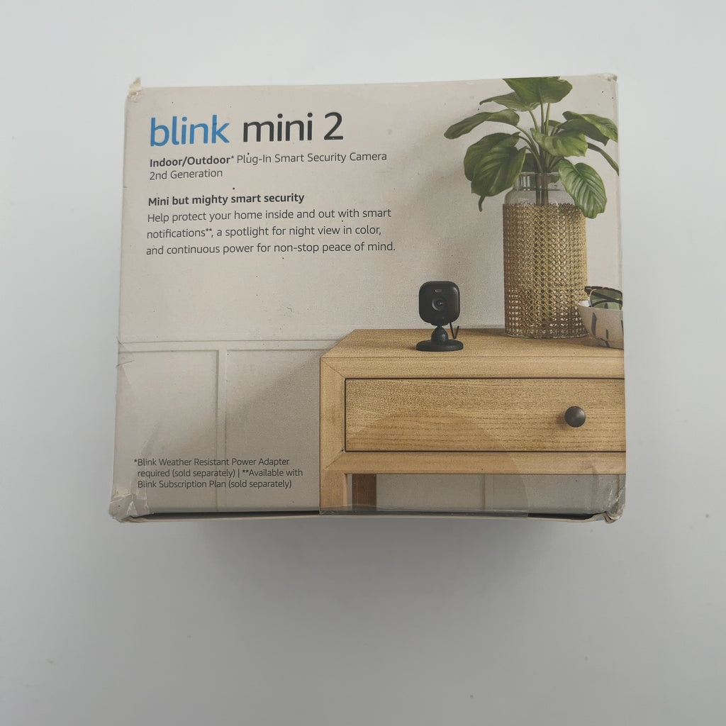 Blink Mini 2 1080P Security Camera With Built-In Mic - Black