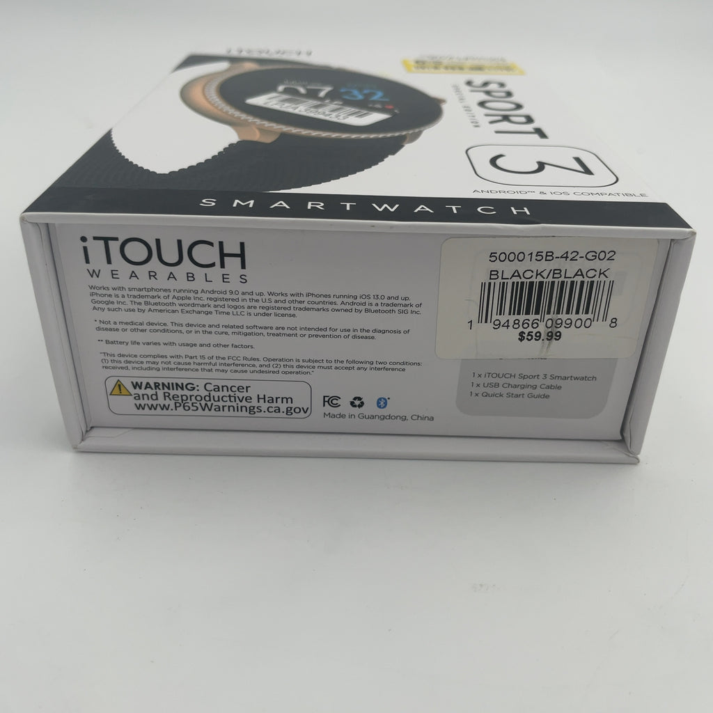 Itouch Sport 3 Smartwatch - Black