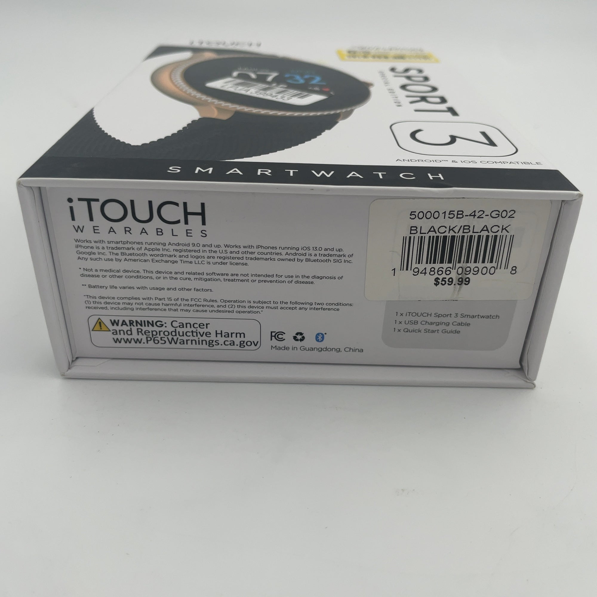Itouch Sport 3 Smartwatch - Black