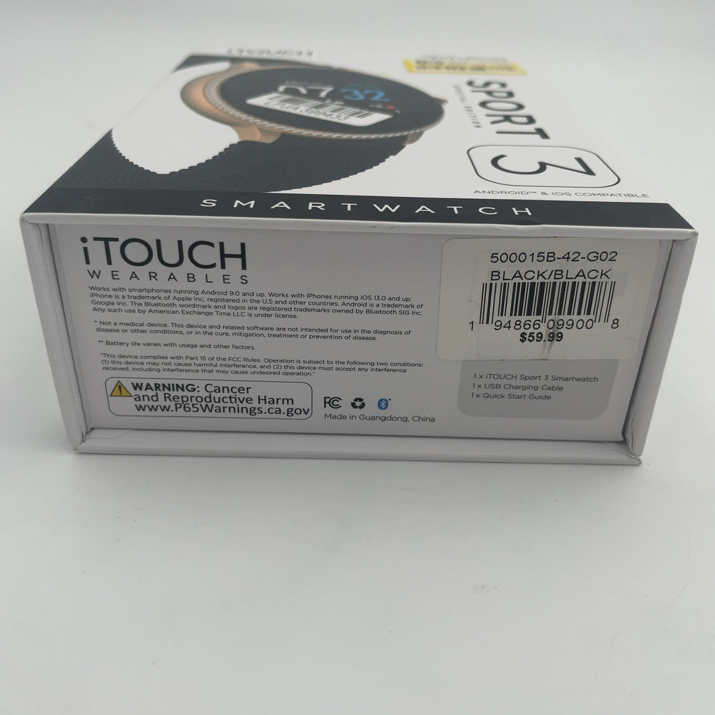 Itouch Sport 3 Smartwatch - Black