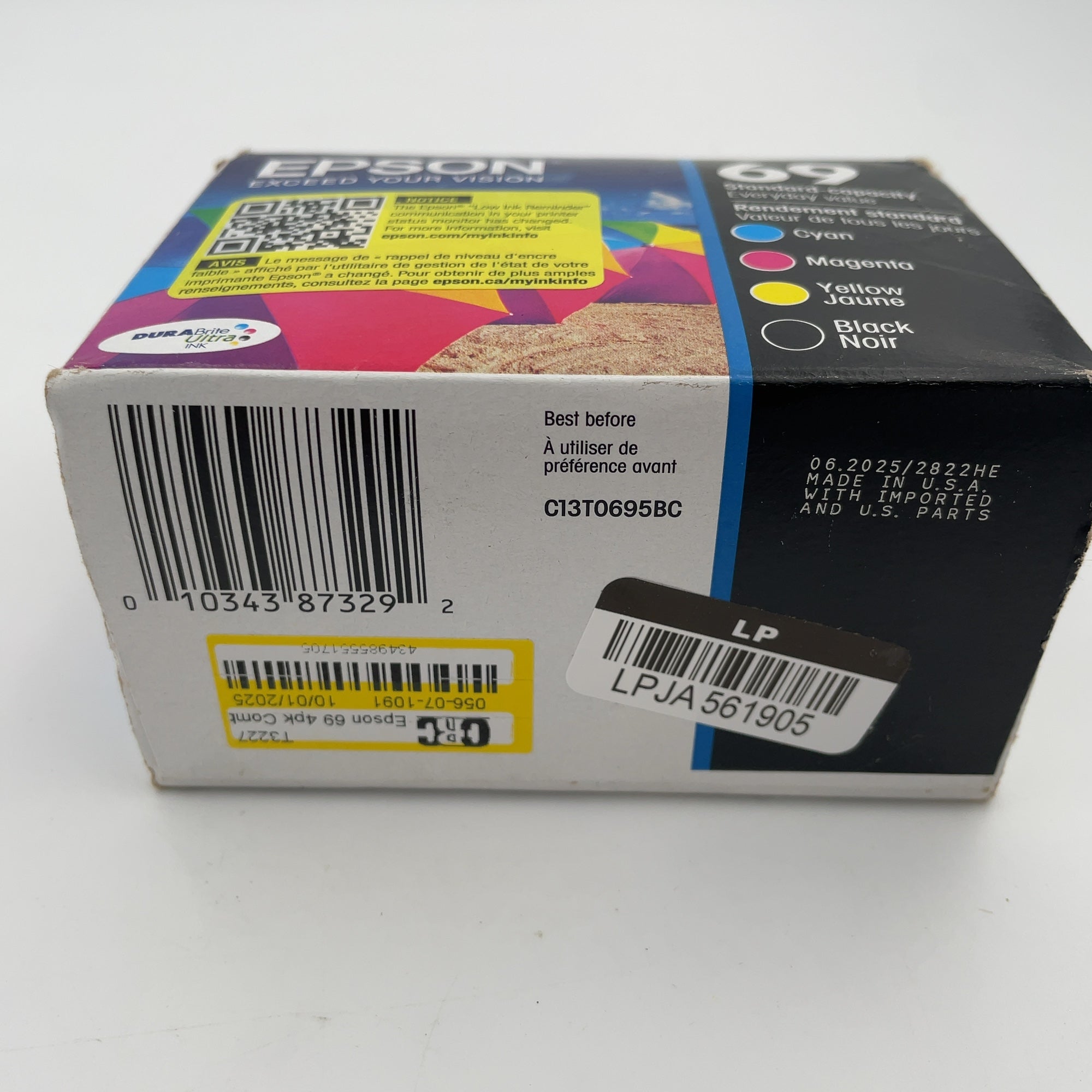 Epson 69 4Pk Combo Ink Cartridges - Black/Cyan/Magenta/Yellow (T069120Bcs): Epson Printer Ink Series, Standard Yield (Please Be Advised That Sets May Be Missing Pieces Or Otherwise Incomplete.)