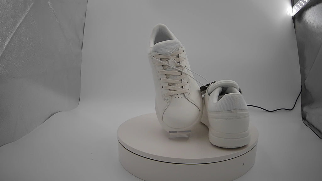 Men's Scout Sneakers - Goodfellow & Co White 7: Lace Up, Cushioned Footbed, Mesh Construction