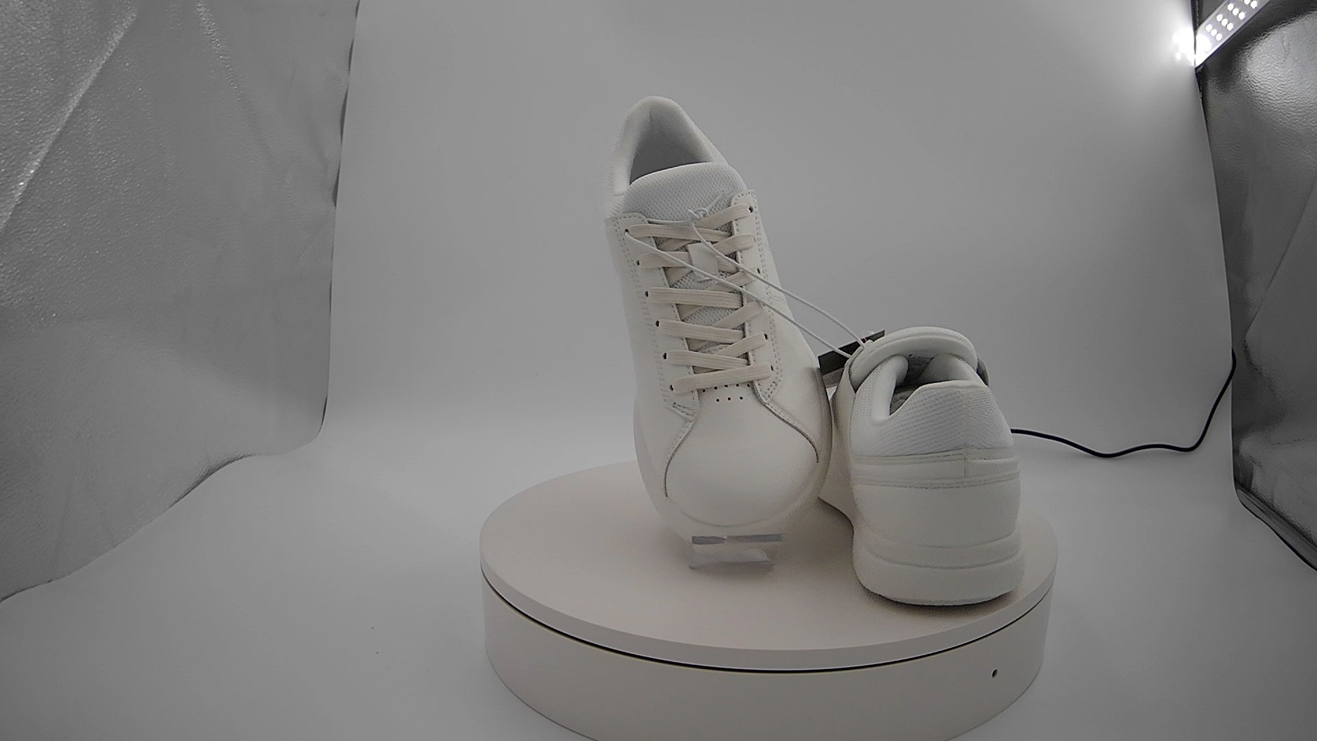 Men's Scout Sneakers - Goodfellow & Co White 7: Lace Up, Cushioned Footbed, Mesh Construction