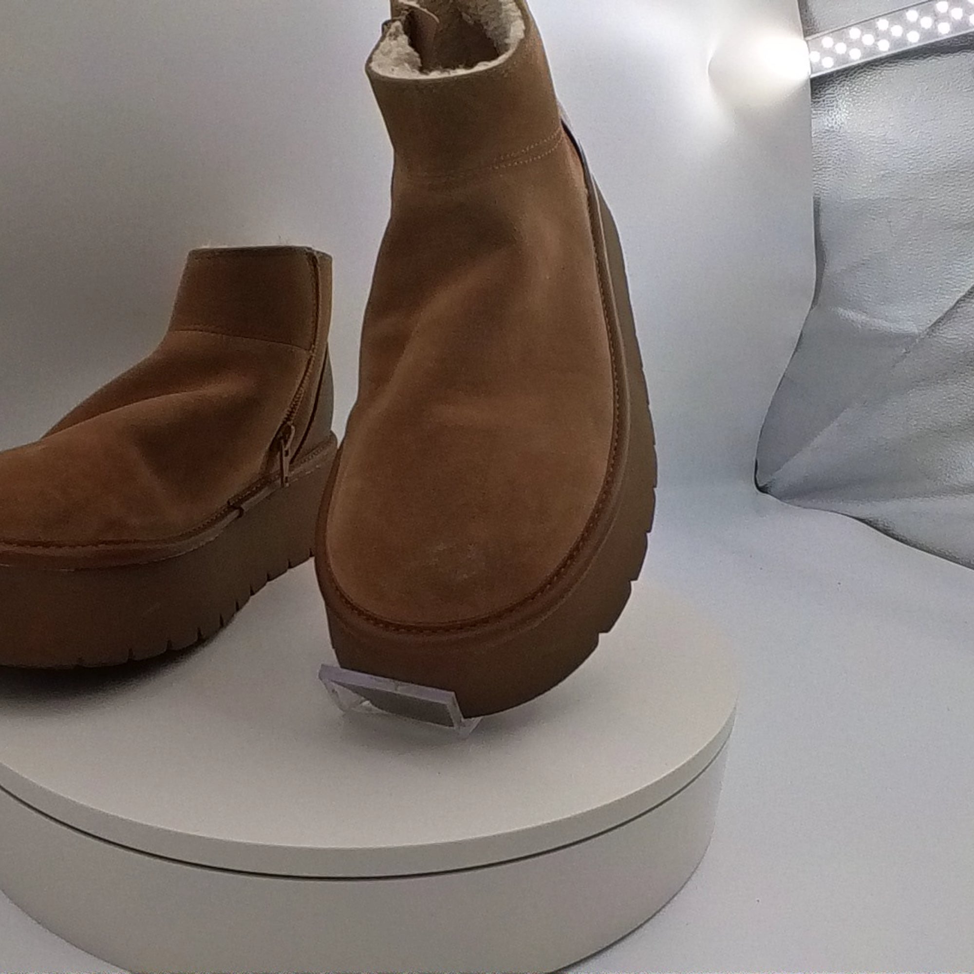 Women’s Missy Faux Suede Boots With Memory Foam Insole - Wild Fable Chestnut 8