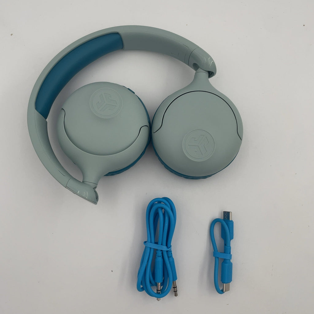 Jlab Jbuddies Pop Bluetooth Wireless Kids' Headphones - Teal: Over-Ear, Built-In Mic, Water-Resistant