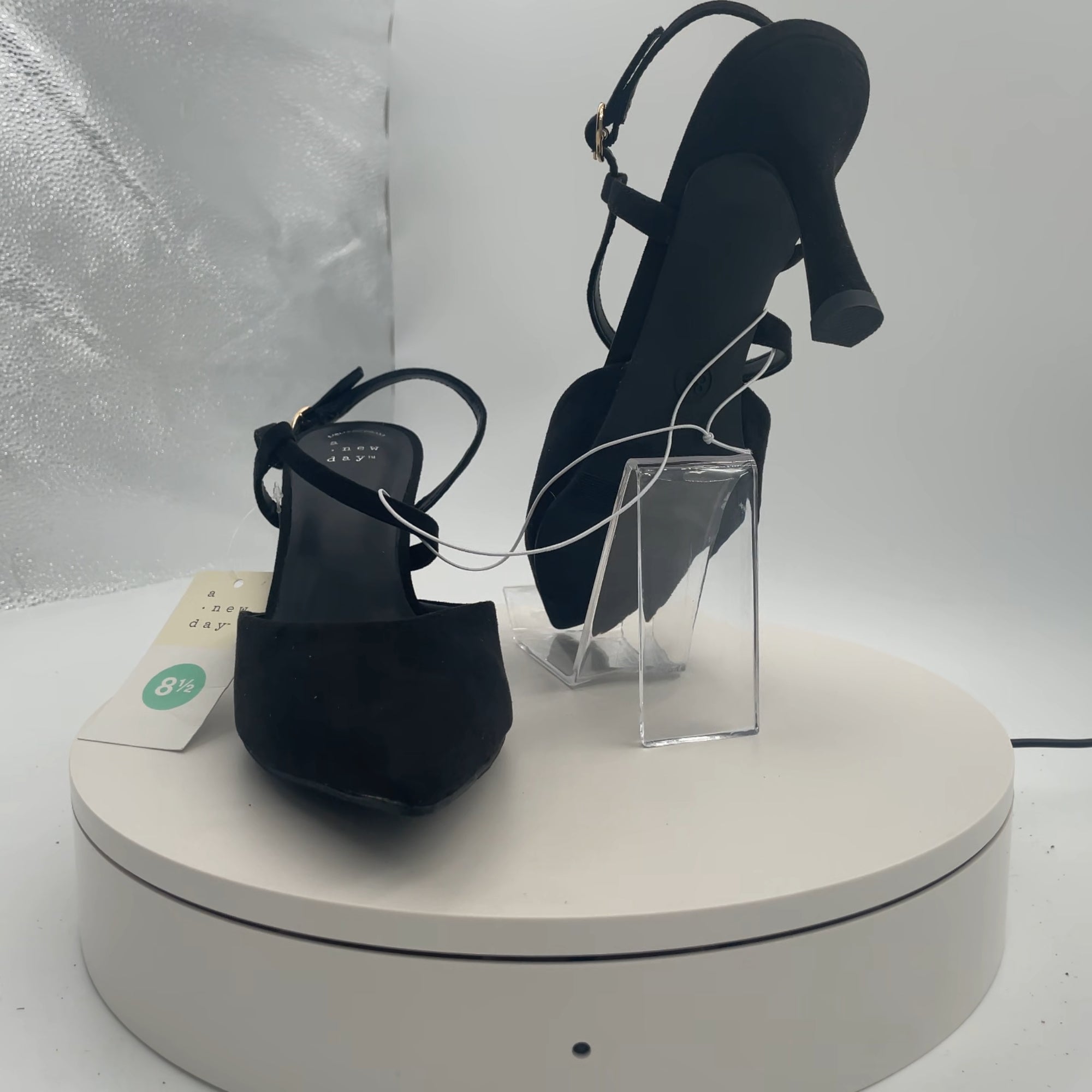 Women’s Rosemary Heels With Memory Foam Insole - A New Day Black 8.5