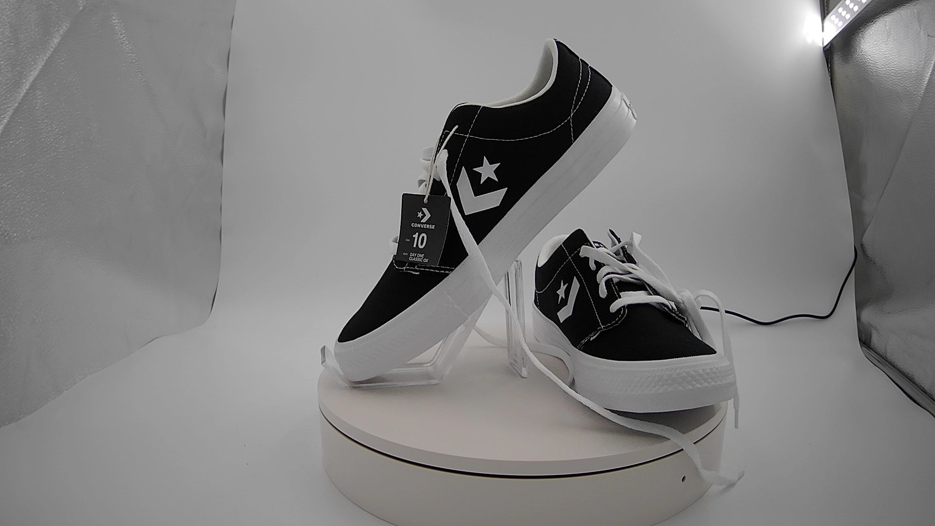 Converse Adult Day One Classic Sneakers- Black/White M10/W11.5