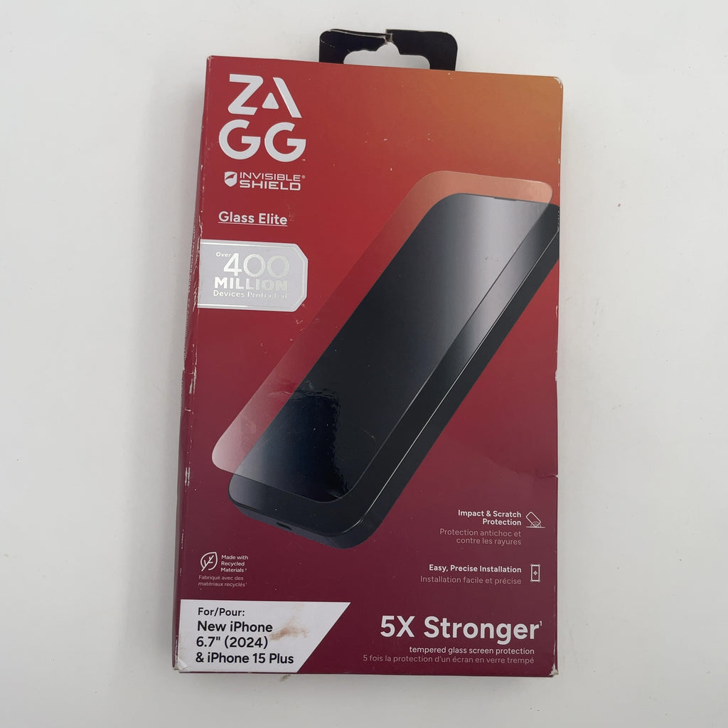 Zagg Apple Iphone 16 Plus/Iphone 15 Plus Glass Elite Screen Protector: Scratch-Resistant, Lightweight Design