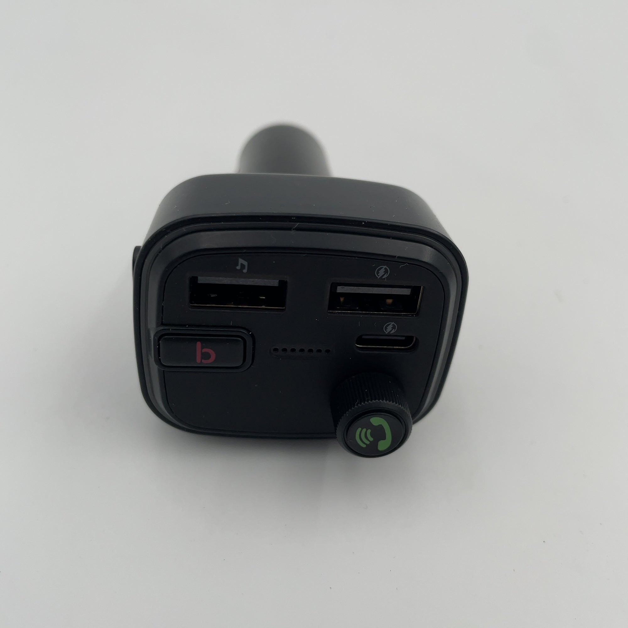 Just Wireless Bluetooth FM Transmitter Type C and USB-A Charging Port Bass Sound Booster - Black