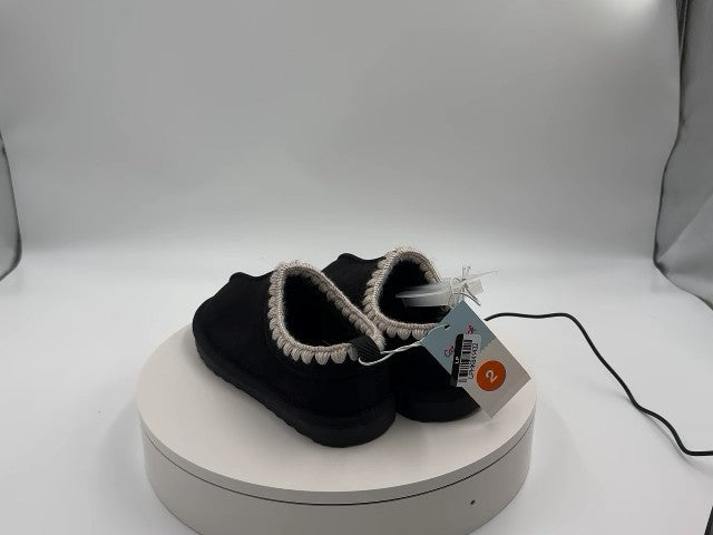 Kid's Nola Faux Suede Clog Slippers - Cat & Jack Black 2