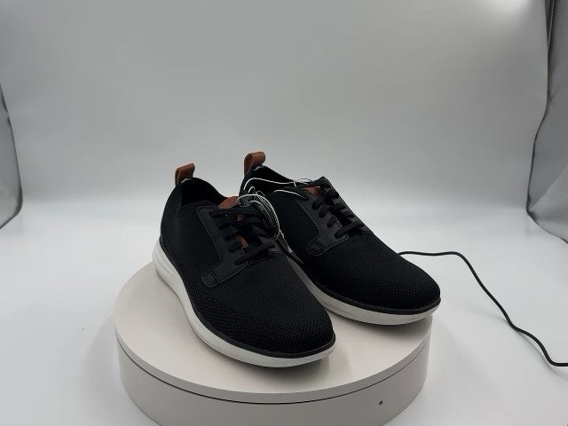 Men's Zeke Knit Dress Sneakers - Goodfellow & Co Black 7: Lace-Up, Cushioned Footbed, Memory Foam Insole, Faux Leather