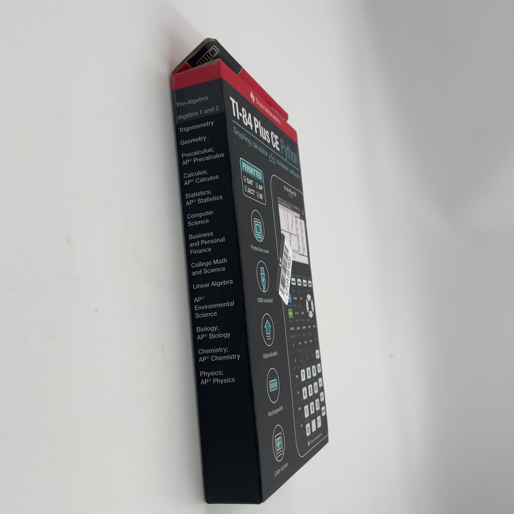 Texas Instruments 84 Plus Ce Graphing Calculator - Black: 35Mb Storage, Sat & Act Approved