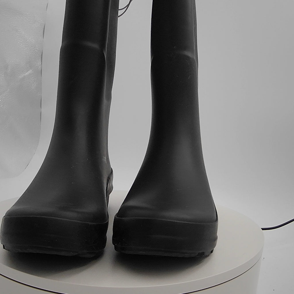Women's River Tall Rain Boots - A New Day Black 6: Waterproof Knee-High, Adjustable Buckle, Non-Marking Outsole