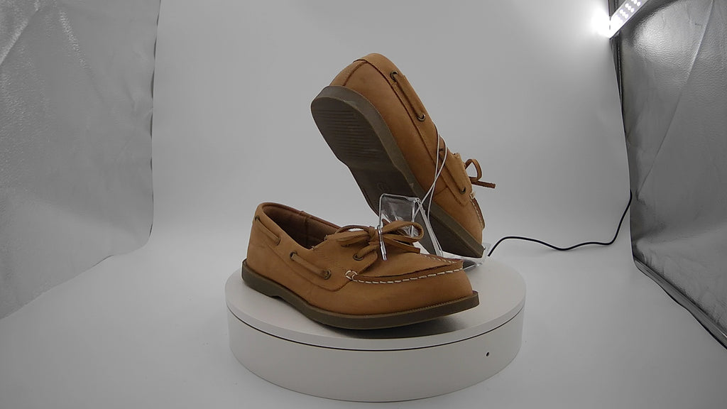 Men's Bennett Genuine Leather Loafers with Memory Foam Insole - Goodfellow & Co Cognac 7: Pull-On, Flexible Outsole