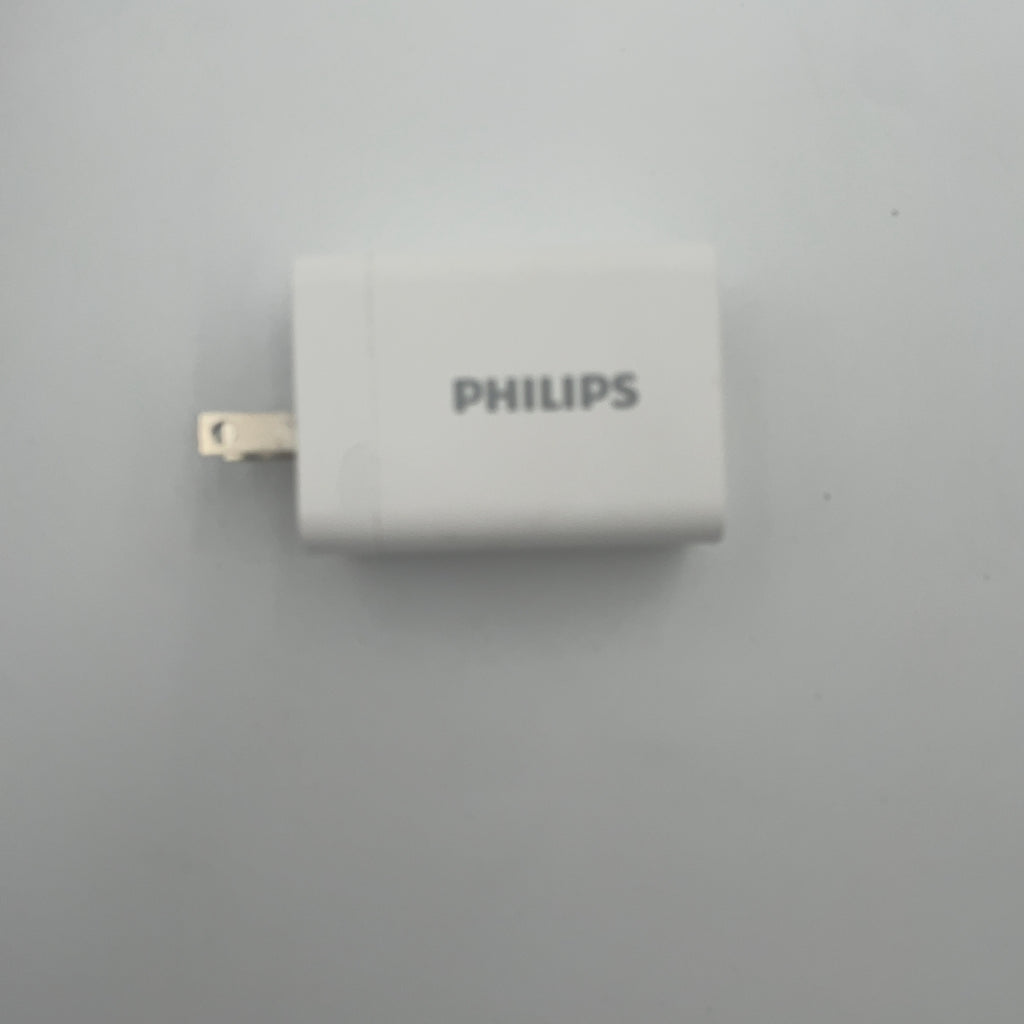 Philips 3 Port Fast Charging Wall Charger With Usb-A And Usb-C: 65W Power Adapter