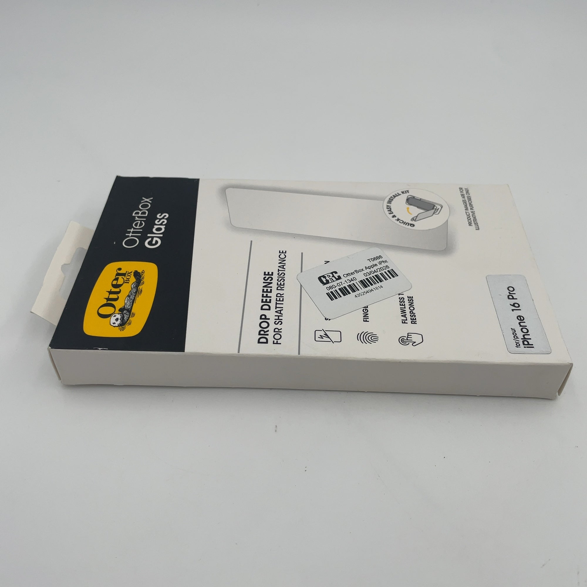 Otterbox Apple Iphone 16 Pro Glass Series Screen Protector - Clear: Removable Film, Plastic