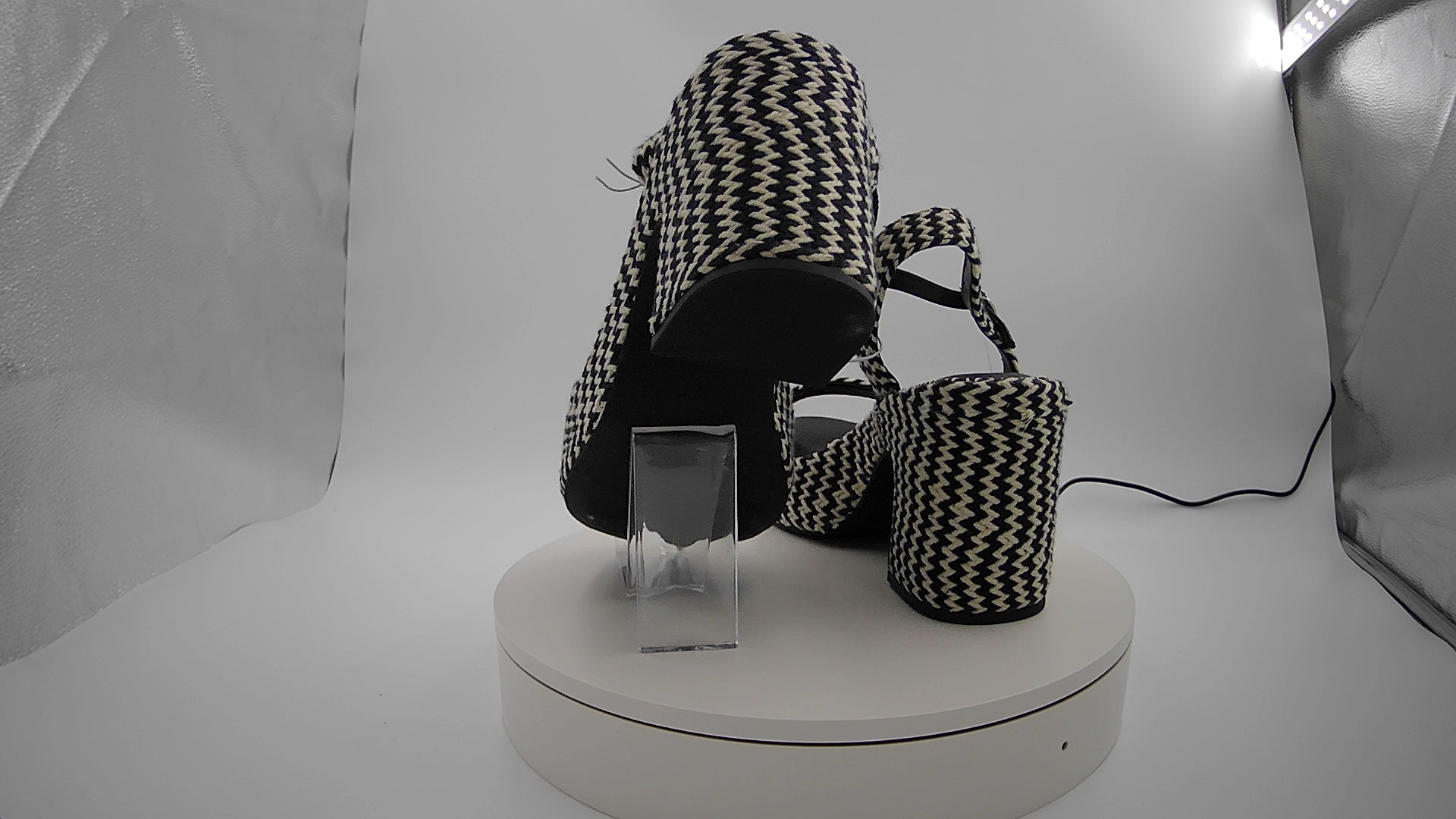 Women's Madeline Woven Platform Sandal Heels with Memory Foam Insole - Universal Thread Black 11: Ankle Strap, Block Heel