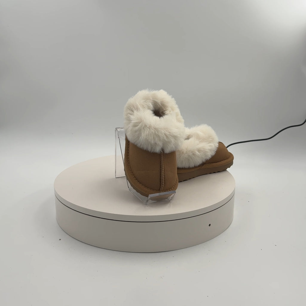 Kids' Inez Scuff Slipper - Cat & Jack Brown 2