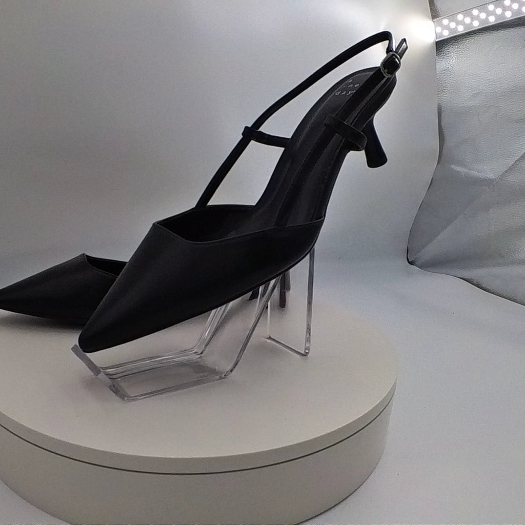 Women's Annette Slingback Heels - A New Day Black 8.5 - Used Good U001