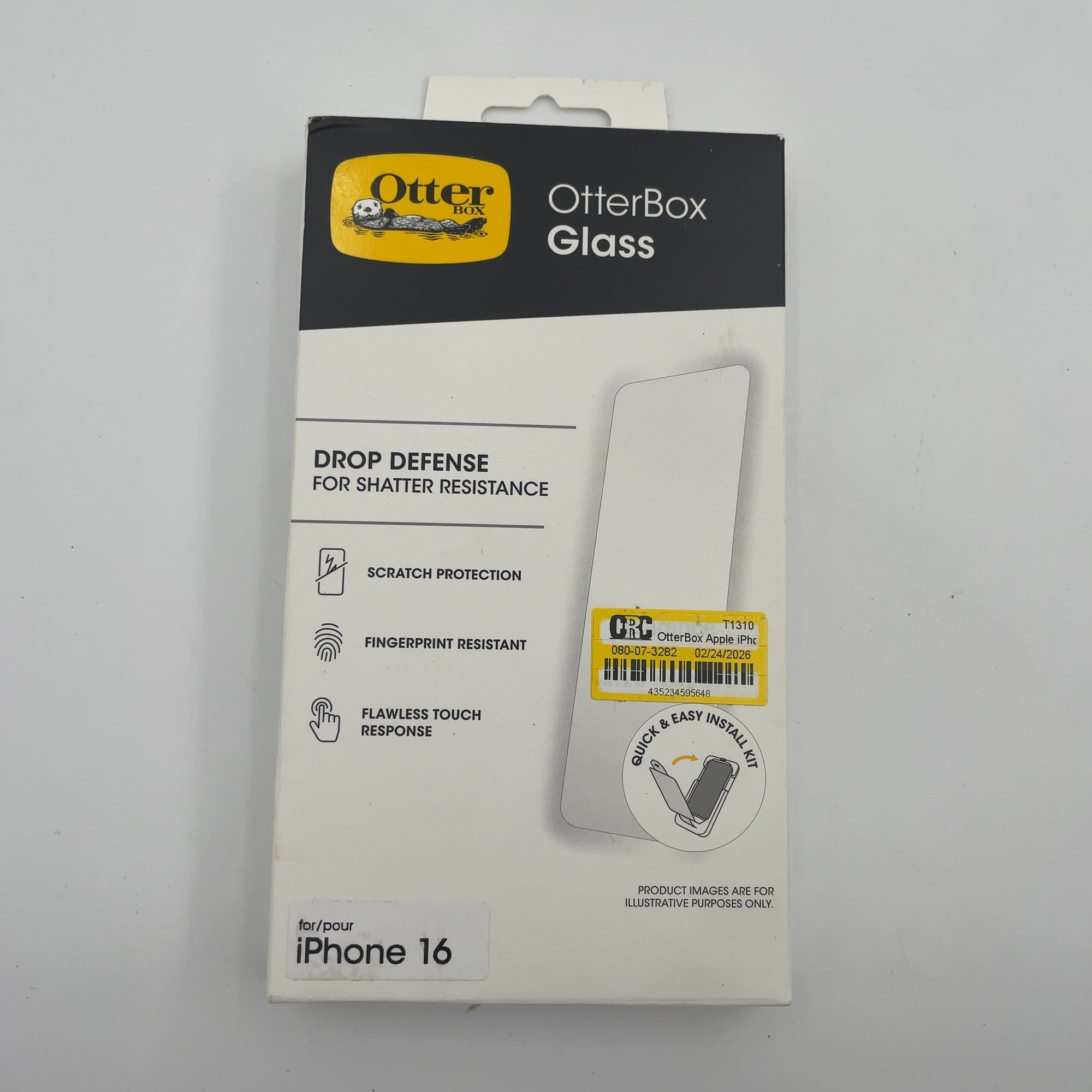 Otterbox Apple Iphone 16 Glass Series Screen Protector - Clear: Compatible With Iphone 15 & 16, Plastic Material