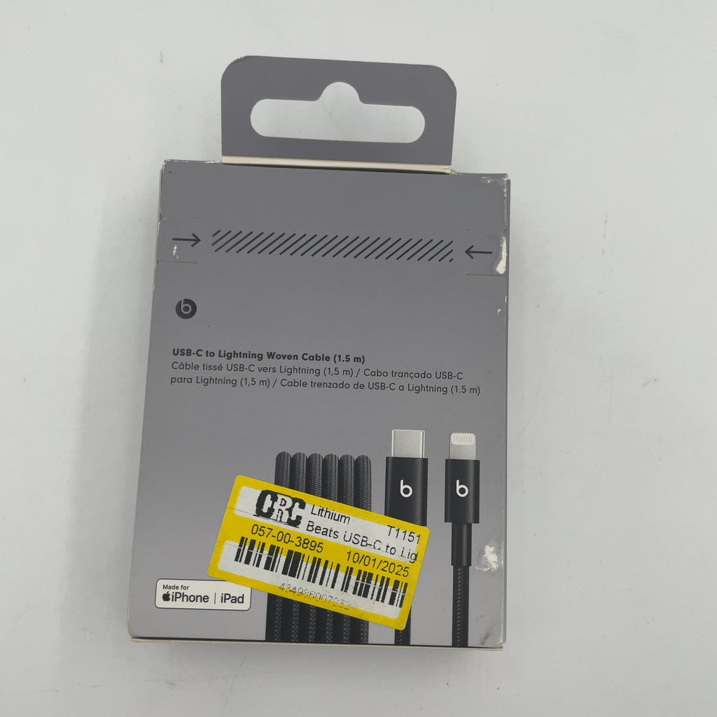 Beats Usb-C To Lightning Woven Cable (1.5 M) - Bolt Black