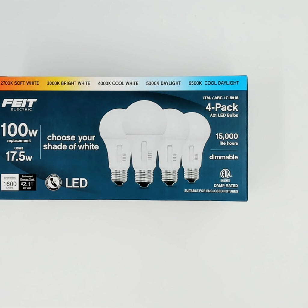 Feit 100W 5-Cct 4Pk