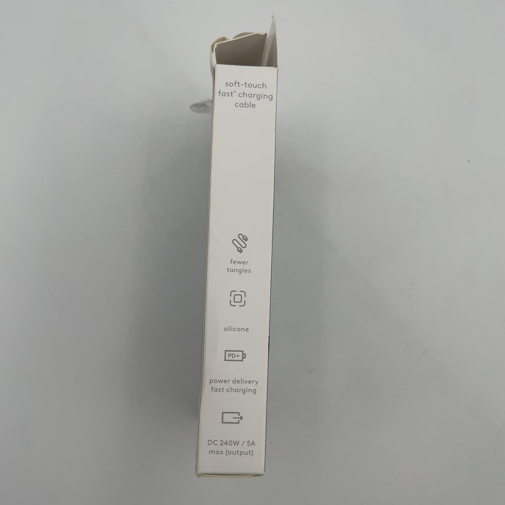 4' Usb-C To Usb-C 240W Silicone Cable - Heyday Black: Male-To-Male Connection