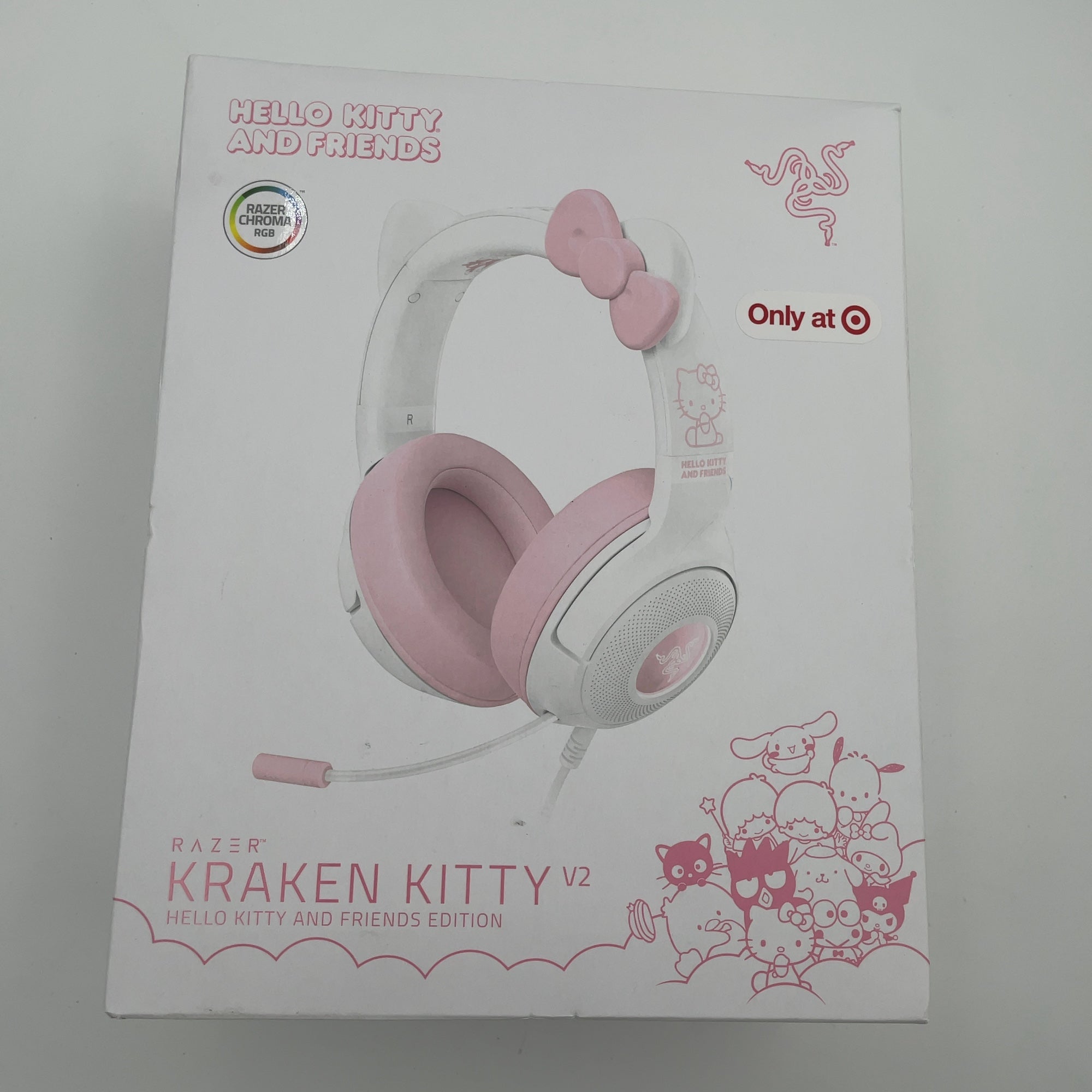 Razer Kraken Kitty V2 Wired Usb A Gaming Headset With Kitty Ears And Chroma Rgb Lighting - Hello Kitty Edition: Compatible With Personal Computer