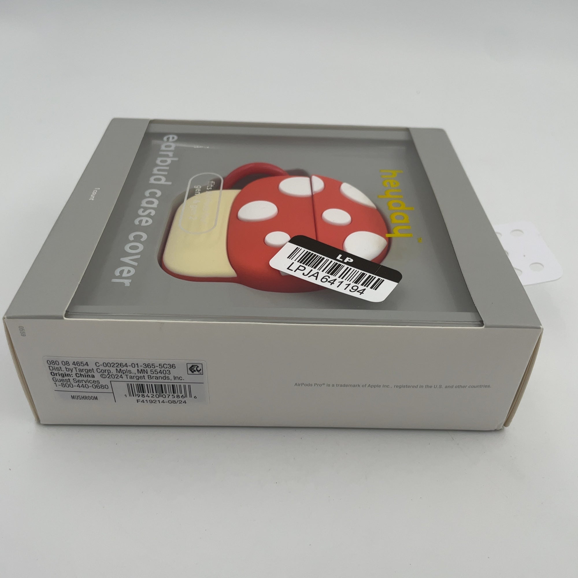 Airpods Pro (1/2 Generation) Case - Heyday Mushroom: Silicone Food Pattern With Carabiner