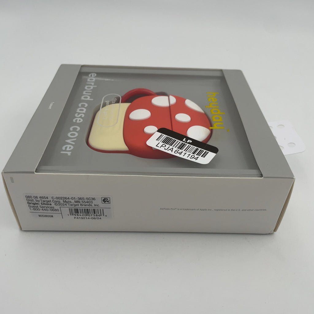 Airpods Pro (1/2 Generation) Case - Heyday Mushroom: Silicone Food Pattern With Carabiner