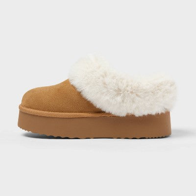 Women's Tacoma Platform Clog Slippers - Wild Fable Brown 9