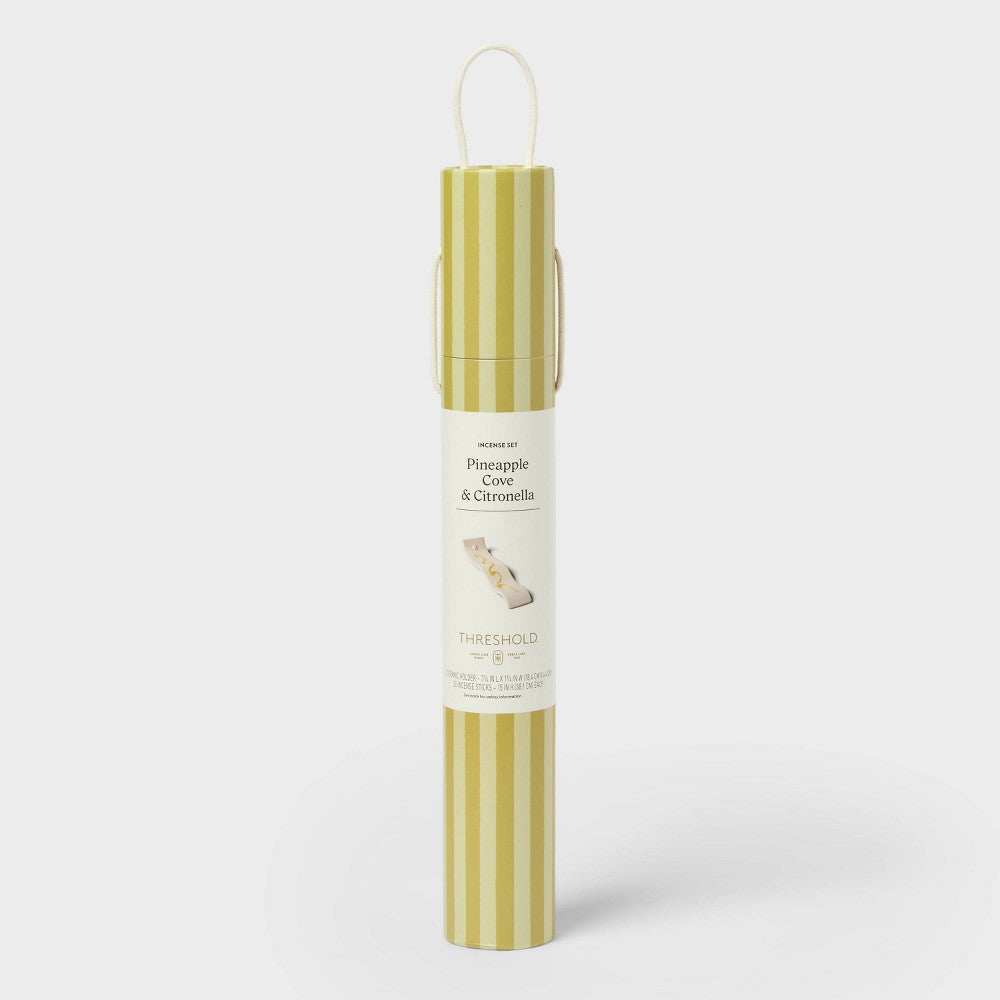 Oversized Citronella Scented Incense and Holder Pineapple Cove - Threshold