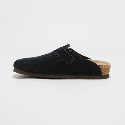 Women's Betsy Clog Mule Flats - Universal Thread Taupe 8.5: Slip-On Faux Leather, Medium Width, Closed Toe, Textured Sole