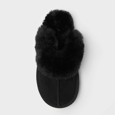 Kids' Inez Scuff Slipper - Cat & Jack Brown 2