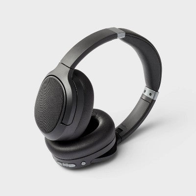 Active Noise Cancelling Bluetooth Wireless Over-Ear Headphones - Heyday Black: Built-In Mic, Detachable Cable