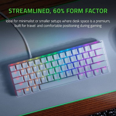 Razer Huntsman Mini Mercury 60% With Clicky-Purple Switch